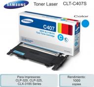 Toner SAMSUNG CLT-C407S Cia p/320-325-325w-3185w