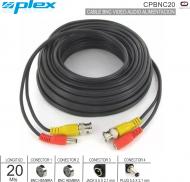 Cable CCTV 20M BNC Video Alim PLEX CPBNC20