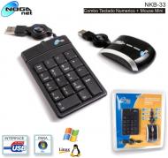 Teclado Numerico y Mouse Mini NOGA NKB-33