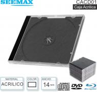 Caja CD-DVD SEEMAX 14 MM ACRLICO X 1 CACD01