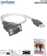 Cable USB M - DB9H Serie MANHATTAN 205146