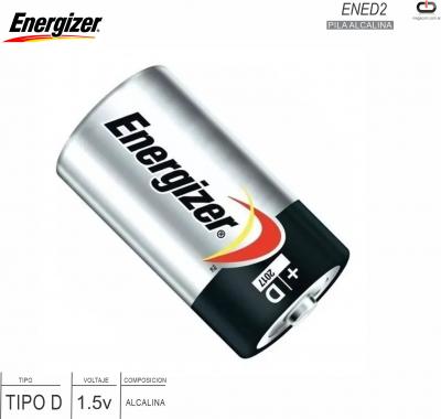 Pila Alcalina TIPO D 1.5v ENERGIZER ENED2