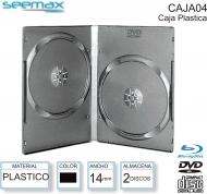 Caja CD-DVD SEEMAX 14 MM PLASTICO X 2
