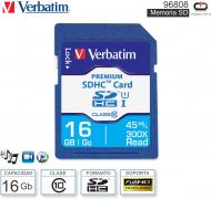 Mem SDHC C10 16Gb VERBATIM 96808