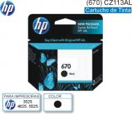 Cart HP 670 CZ113AL Negro P/3525-4625-5525