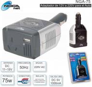 Adaptador 12V A 220V NOGA NGA-75