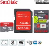 Mem MicroSD C10 08Gb SANDISK SDSDQUA-008G