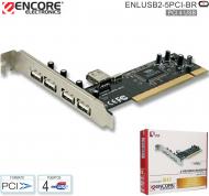 Placa PCI - 4 USB ENCORE ENLUSB2-5PCI-BR