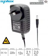 Fuente Switching 12V 02.0A 2.1mm PLEX 12D2