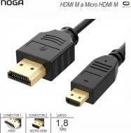 Cable HDMI M - Micro HDMI M 01.80 Mts NOGA