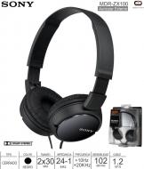 Auricular SONY MDR-ZX100 R Negro On Ear