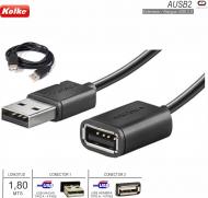 Cable Alargue USB 2.0 M-H 01.8M  KOLKE AUSB2