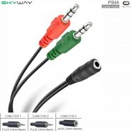 Cable Audio SKYWAY PS4A 1 JACK 3.5 H - 2 PLUG 3.5M