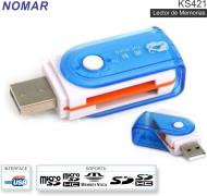 Lector Mem EXT USB NOMAR KS421 SD MicroSD MS M2