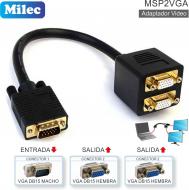 Cable Splitter Video VGA 2 Sal MILEC MSP2VGA
