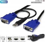 Cable KVM Switch USB 01.8M MILEC KVMU18