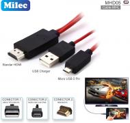 Cable MicroUSB M a HDMI M MHL 05P MILEC MHD05
