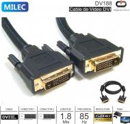 Cable DVI-D M - DVI-D M 1.8M 085HZ MILEC DV18