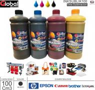 Tinta Sub GLOBAL 0100Ml Neg INKSUBLIK100