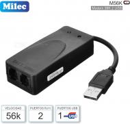 Modem 56K USB 2Puertos MILEC M56K