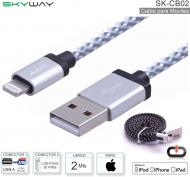Cable USB M - Lightn 30P M 2M SKYWAY SK-CB02 Apple