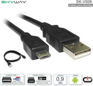 Cable USB M - MicroUSB M 00.9M SKYWAY SK-V008 Andr
