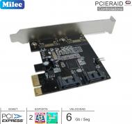 Placa  PCI-E 2 MILEC PCIERAID SATA3 RAID 6Mb/Seg