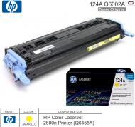 Toner HP 124A Q6002A Amarillo