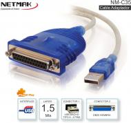 Cable USB M - LPT DB25 H 1.0M NETMAK NM-C35