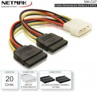 Cable Adaptador Molex H a 2 SATA H NETMAK NM-C07