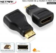 Adaptador Mini HDMI M a HDMI H NETMAK NM-401