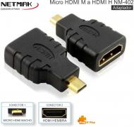 Adaptador MICRO HDMI M A HDMI H NETMAK NM-402