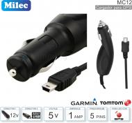 Cargador 012V-MINIUSB MILEC MC12 5V 1A 5PINS GPS