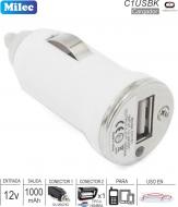 Cargador 012v-1USB 1.0A MILEC C1USBK