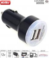 Cargador 012v-2USB 1.0A 2.0A KOLKE C2USBK