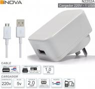 Cargador 220v-1USB 5V 2.0A INOVA N2202A