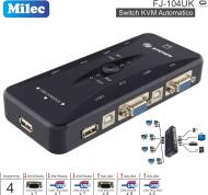 Switch KVM USB 04 P MILEC FJ-104UK S/CABLES
