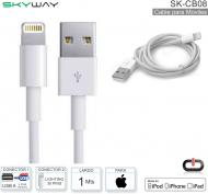 Cable USB M - Lightn 30P M 1M SKYWAY SK-CB08 Apple