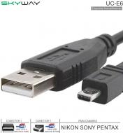 Cable USB M - Mini USB 8Pins M SKYWAY UC-E6