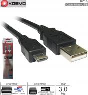 Cable USB M - MicroUSB M 03.0M KOSMO K21A