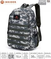 Mochila INSIDER 20224G Gris Camuflado 35 Lts