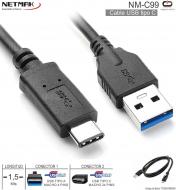 Cable USB 3.1 M - USB C M 01.5M NETMAK NM-C99