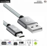 Cable USB M - MicroUSB M 01.5M TECNOCEL 20304