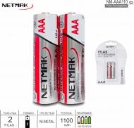 Pila Recargable AAA 1100 MAH NETMAK NM-AAA110 x2