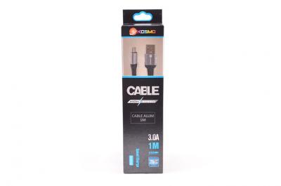 CABLE KOSMO USB A MICRO USB ALUMINIO 1M