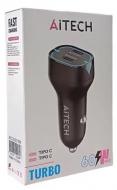 CARGADOR DE AUTO AITECH 2 USB TIPO C 60W